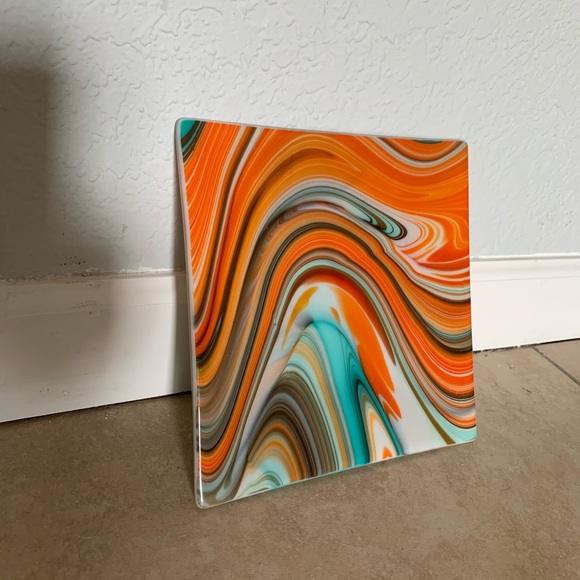 Other - Art swirl glass plate